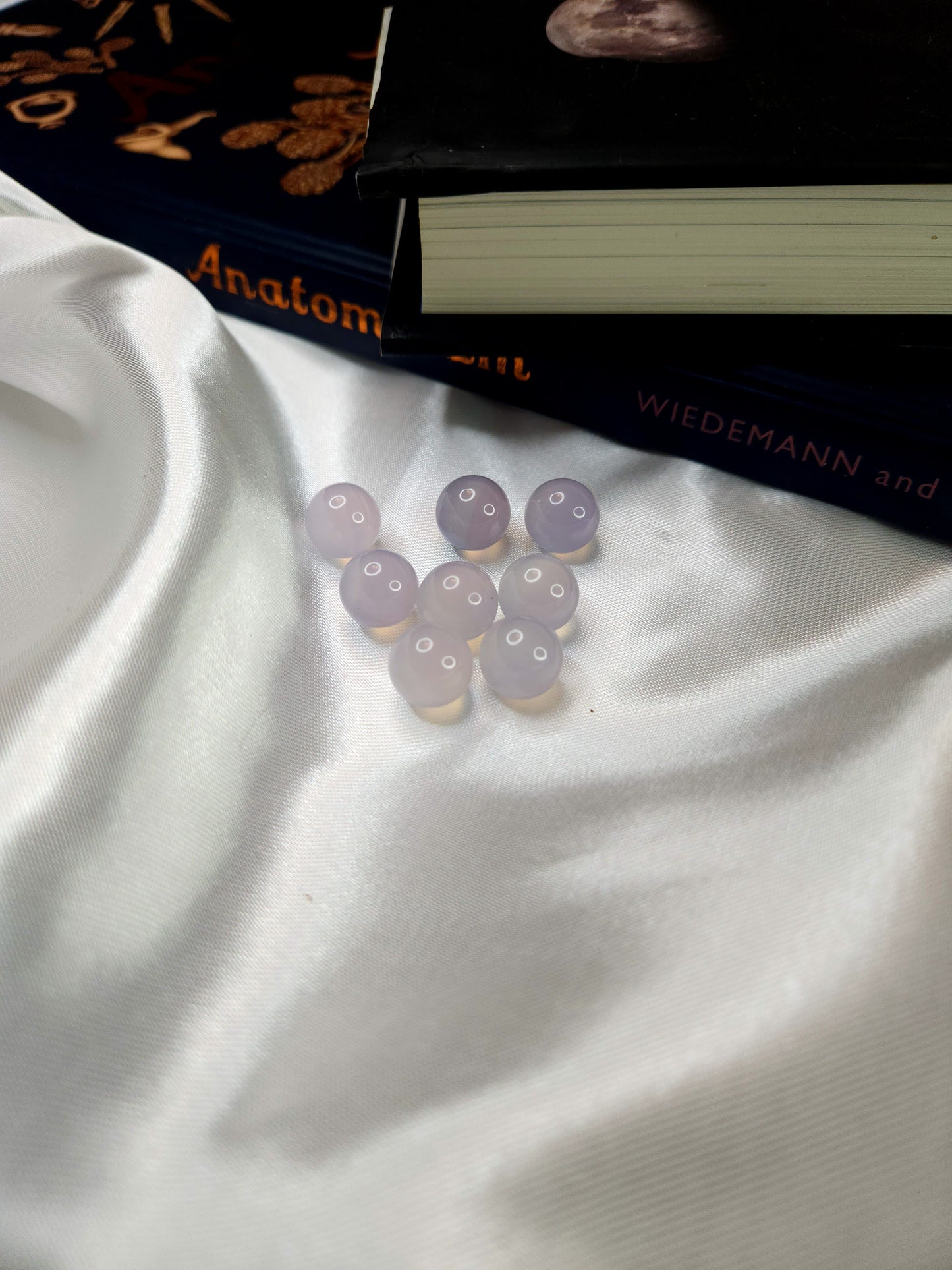Purple rose chalcedony sphere