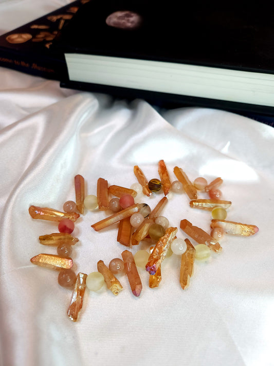 Strawberry and aura quartz