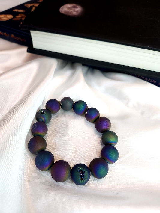 Druzy titanium quartz